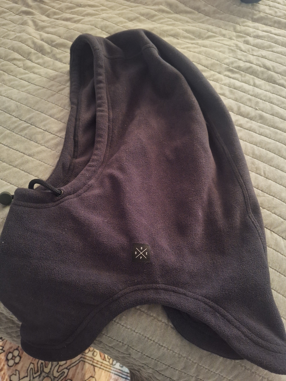 DOPE Black Hooded Balaclava Hat - Picture 2 of 2